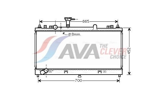 Radiator, engine cooling MZ2224 Ava Quality Cooling