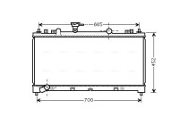 Radiator, engine cooling MZ2226 Ava Quality Cooling