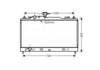 Radiator, engine cooling MZ2227 Ava Quality Cooling
