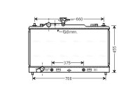 Radiator, engine cooling MZ2228 Ava Quality Cooling