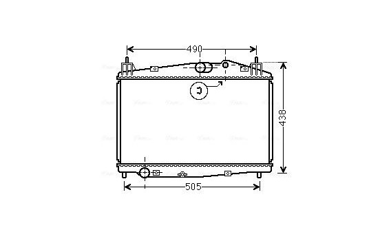 Radiator, engine cooling MZ2229 Ava Quality Cooling