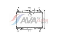 Radiator, engine cooling MZ2229 Ava Quality Cooling