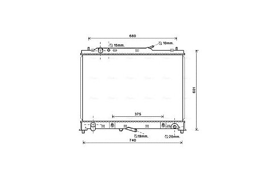 Radiator, engine cooling MZ2245 Ava Quality Cooling