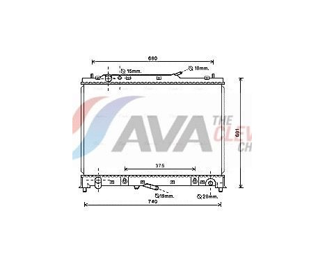 Radiator, engine cooling MZ2245 Ava Quality Cooling