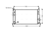 Radiator, engine cooling MZ2246 Ava Quality Cooling