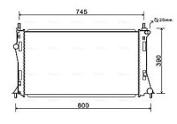 Radiator, engine cooling MZ2249 Ava Quality Cooling