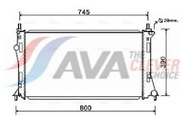Radiator, engine cooling MZ2249 Ava Quality Cooling