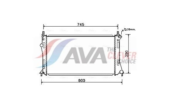 Radiator, engine cooling MZ2249 Ava Quality Cooling