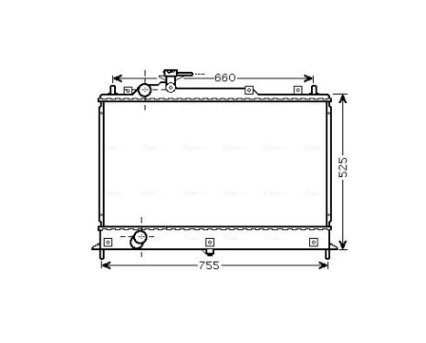 Radiator, engine cooling MZ2255 Ava Quality Cooling