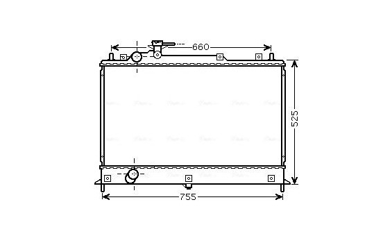 Radiator, engine cooling MZ2255 Ava Quality Cooling