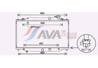 Radiator, engine cooling MZ2269 Ava Quality Cooling