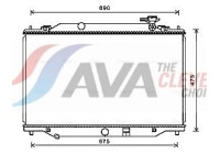 Radiator, engine cooling MZ2270 Ava Quality Cooling