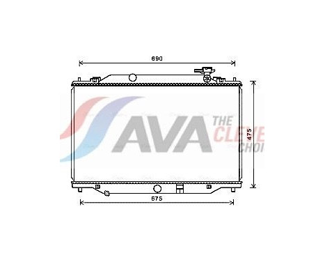 Radiator, engine cooling MZ2270 Ava Quality Cooling