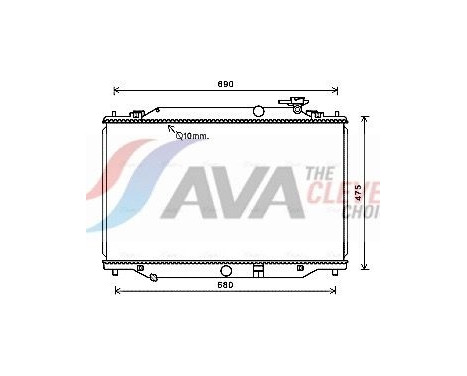 Radiator, engine cooling MZ2272 Ava Quality Cooling