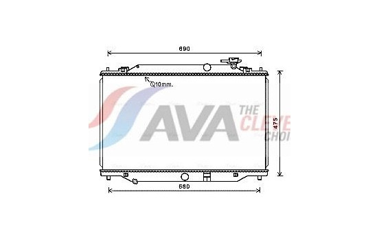 Radiator, engine cooling MZ2272 Ava Quality Cooling