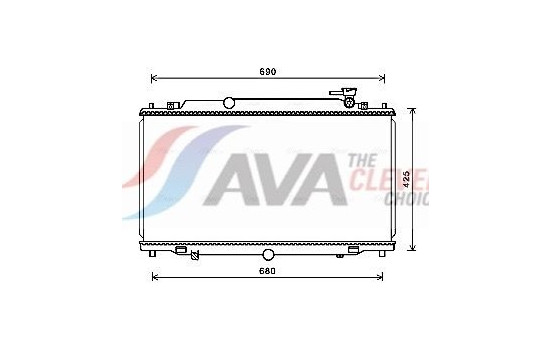 Radiator, engine cooling MZ2280 Ava Quality Cooling