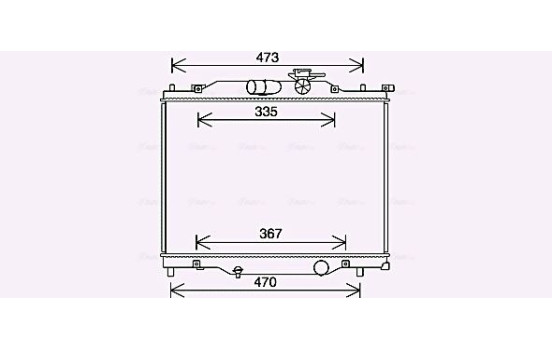 Radiator, engine cooling MZ2286 Ava Quality Cooling