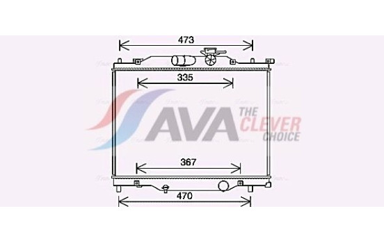Radiator, engine cooling MZ2286 Ava Quality Cooling