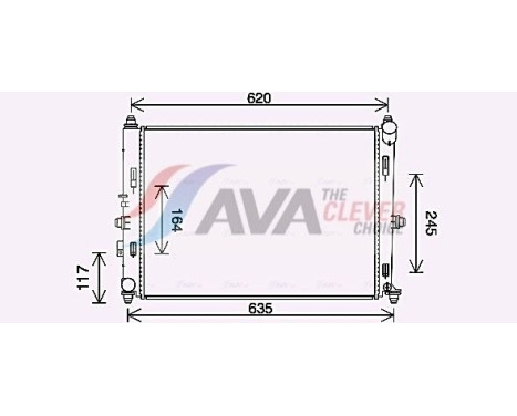Radiator, engine cooling MZ2288 Ava Quality Cooling