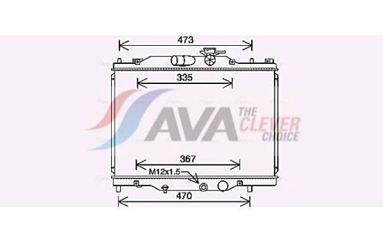 Radiator, engine cooling MZ2291 Ava Quality Cooling