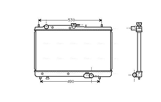 Radiator, engine cooling MZA2066 Ava Quality Cooling