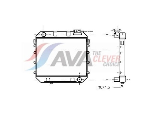 Radiator, engine cooling OL2003 Ava Quality Cooling