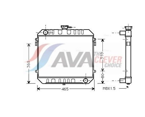 Radiator, engine cooling OL2027 Ava Quality Cooling