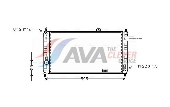 Radiator, engine cooling OL2050 Ava Quality Cooling
