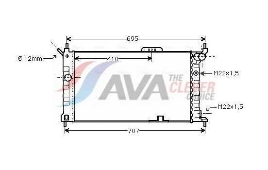 Radiator, engine cooling OL2091 Ava Quality Cooling