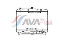 Radiator, engine cooling OL2180 Ava Quality Cooling