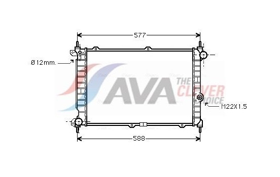 Radiator, engine cooling OL2207 Ava Quality Cooling