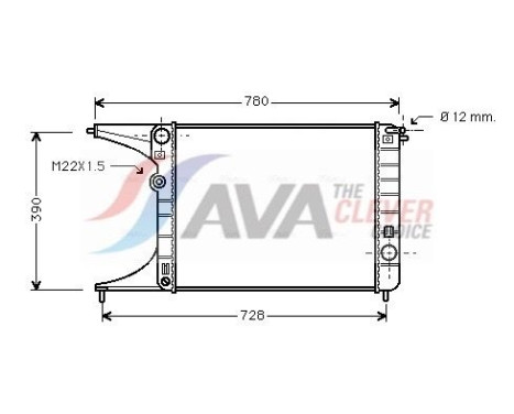Radiator, engine cooling OL2245 Ava Quality Cooling
