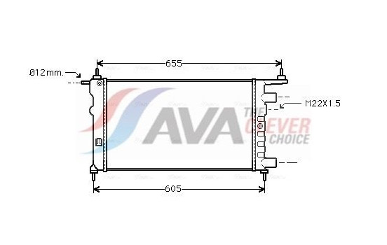 Radiator, engine cooling OL2261 Ava Quality Cooling