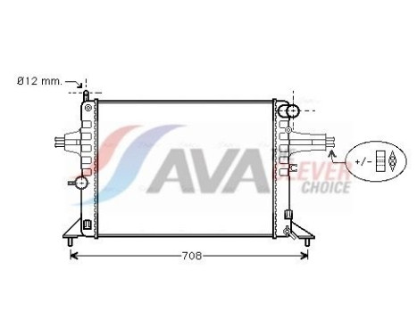 Radiator, engine cooling OL2272 Ava Quality Cooling