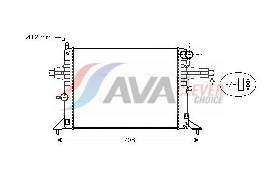Radiator, engine cooling OL2272 Ava Quality Cooling