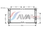 Radiator, engine cooling OL2286 Ava Quality Cooling