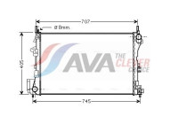 Radiator, engine cooling OL2338 Ava Quality Cooling