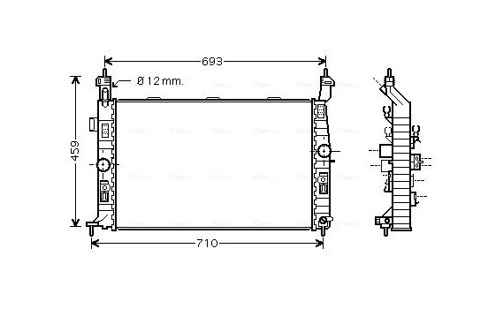 Radiator, engine cooling OL2345 Ava Quality Cooling