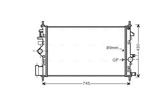 Radiator, engine cooling OL2468 Ava Quality Cooling