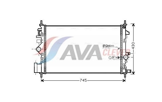 Radiator, engine cooling OL2468 Ava Quality Cooling