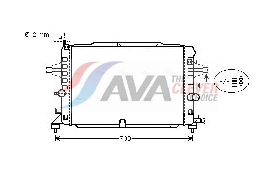 Radiator, engine cooling OL2490 Ava Quality Cooling