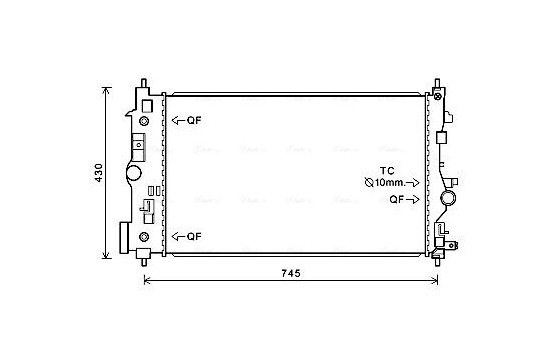 Radiator, engine cooling OL2546 Ava Quality Cooling