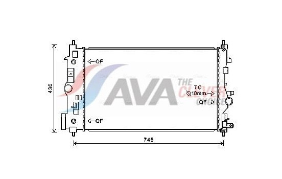Radiator, engine cooling OL2546 Ava Quality Cooling