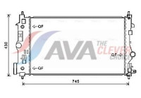 Radiator, engine cooling OL2547 Ava Quality Cooling