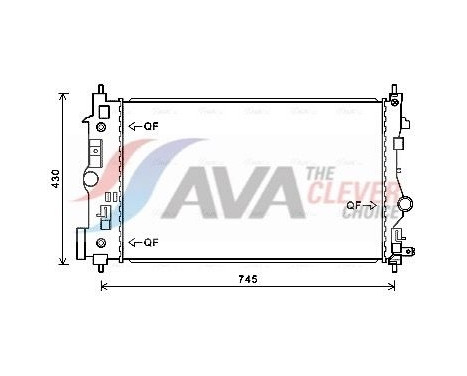 Radiator, engine cooling OL2547 Ava Quality Cooling