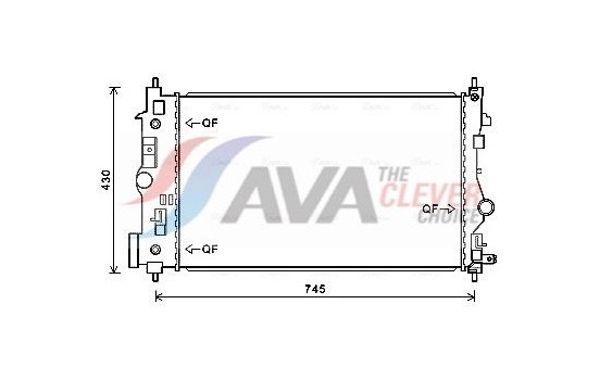 Radiator, engine cooling OL2547 Ava Quality Cooling