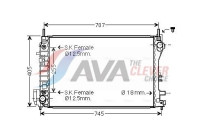 Radiator, engine cooling OL2559 Ava Quality Cooling