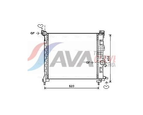 Radiator, engine cooling OL2561 Ava Quality Cooling