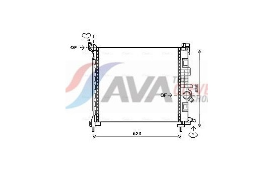 Radiator, engine cooling OL2561 Ava Quality Cooling