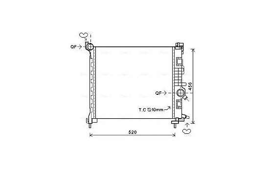 Radiator, engine cooling OL2562 Ava Quality Cooling